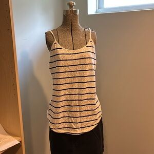 💜 4/$20 TOPS - Loft lace stripe tank top